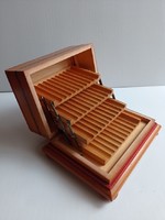 Retro fa cigaretta kínáló doboz, 40 szálas