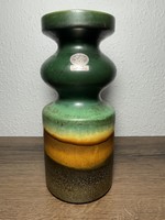 Eladó Veb Haldensleben jelzett váza, vibráló színek ritka Fat lava kerámia váza