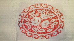 Snow white rosette decorative pillow