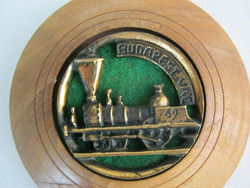 Retro industrial artist train locomotive wall decoration hanging key holder Budapest-Vác