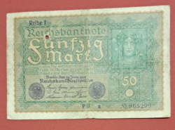 Németország Weimari Köztársaság (1919-1933) 50 Márka bankjegy 1919 (37)
