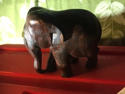Hand-carved wooden elephant from exotic wood (12/a)