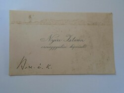 ZA416.8 Nyíri István  országgyűlési képviselő  -névjegykártya 1920-30