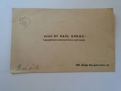 Za416.1 Huszti Gaál Endre Tiszabecs pharmacist, newspaper editor, state secretary business card 1920-30