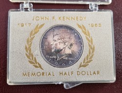 John f. Kennedy silver half dollar in original coin box
