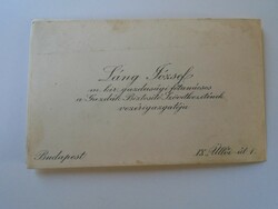 Za415.16 József Láng CEO business card 1920-30k Farmers' Insurance Cooperative Üllői út 1