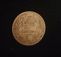 1894 József Ferenc 1 crown with patina!