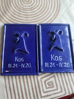 Ceramic horoscope plaque KOS for sale!