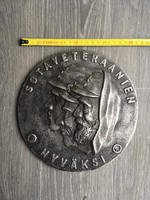 Finnish war veteran memorial plaque
