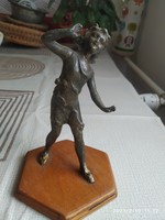 Retro metal dancing female statue for sale! Maybe copper