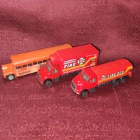 Fire trucks and a bus in one
