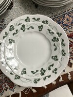 It's a rarity today!!! Green ivy leaf Zsolnay plate set!!