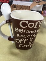 Coffee mug with spoon with 