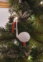 Karácsonyfadísz- üveg gólya