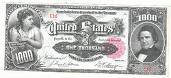 USA 1000 ezüst  dollár 1891 REPLIKA