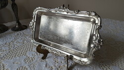 Nice silver-plated, chiseled elegance small metal tray
