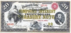 US $20 1864 replica