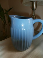 Vintage baby blue ribbed jug spout