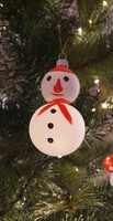 Christmas tree decoration - retro glass snowman