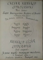Cesar kunwald eight Hungarian masters of music lithographs