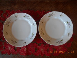 Zsolnay lila barackvirág mintás lapos tányér