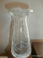 Ingrid Glass stílusú -Krakké repesztett üveg váza
