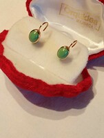 Gold earrings with turquoise stones