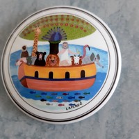 Villeroy Boch porcelán bonbonier, doboz  tető, a Noé bárkája minta, Laplauz
