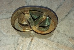 Antik régi perec sütőforma, készítő forma, kinyomó forma