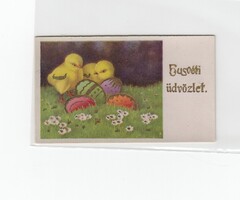 Húsvéti képeslap kicsi üdvözlő kártya postatiszta