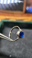 Women's white gold ring with 585 14k natural gemstone
