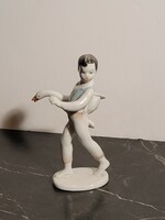 Old Hóllóháza Ludas Matyi 13cm hóllóháza porcelain figurine