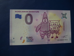 Spain 0 euro 2019 nickelodeon sponge bob! Rare memory paper money! Unc!