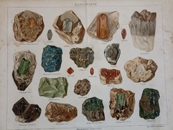 Minerals, three litho