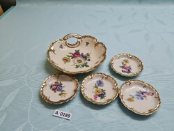 A0189 l porcelain serving bowl + 4 small bowls