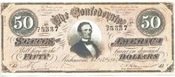Konföderációs Államok 50 dollár 1864 REPLIKA