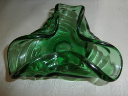 Zöld  üveg hamutál