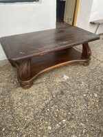 Curved rustic oak coffee table