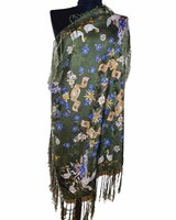 Goose shepherd girl silk scarf 72x72 cm. (2777)
