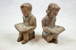 Masonry ceramic bookend.