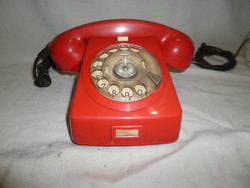 régi retro piros tárcsás telefon