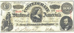 Confederate States $100 1863 Replica