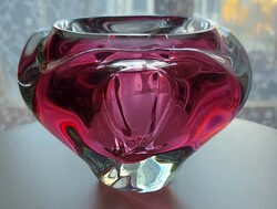 Josef Hospodka régi cseh üveg váza
