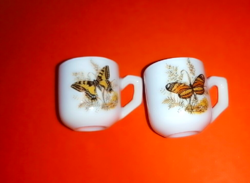 Butterfly porcelain 2.8 cm. Mini cup for doll house. 51.