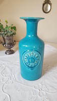 Beautiful turquoise blue ceramic vase