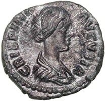 Crispina denarius concordia bmc: 36 ric: 278 (ag) 2.80g