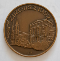 Zirc 1182-1982 bronze commemorative medal