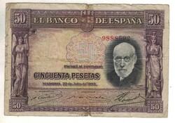 50 peseta 1935 Spanyolország