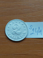 Yugoslavia 2 dinars 1953 alu. S244