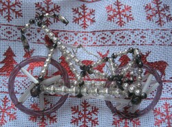 Bicikli gablonz karácsonyfa dísz